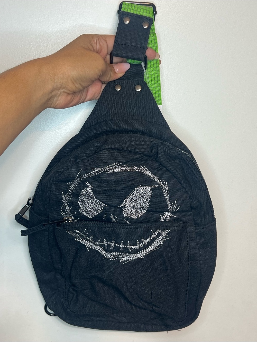 Disney Jack Skellington Black Sling Backpack